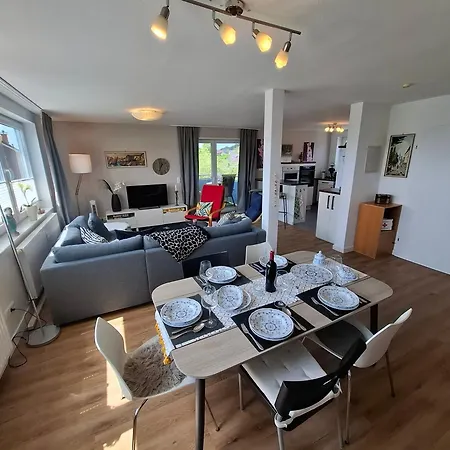 Penthouse Panoramablick Rosie Apartment Bad Iburg